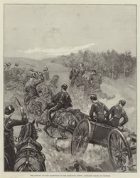 The Autumn Cavalry Manoeuvres on the Berkshire Downs, Artillery taking up Position